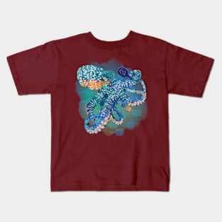 Pickleball octopus is well armed. By Pickleball ARTwear Kids T-Shirt